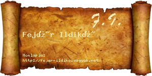 Fejér Ildikó névjegykártya